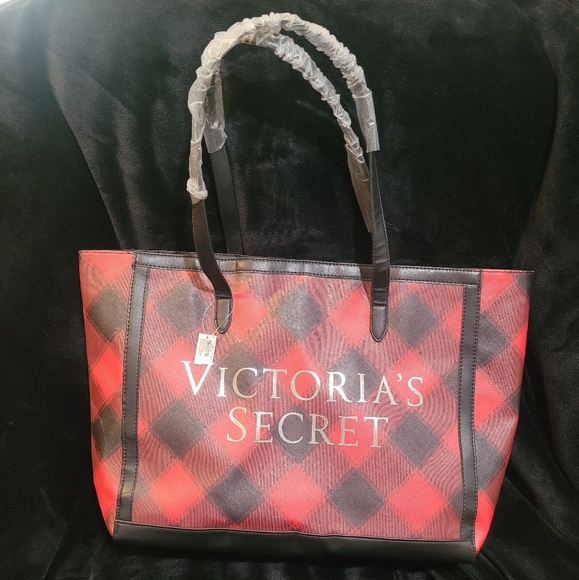 Victoria's Secret Bags Victorias Secret Buffalo Plaid Large Tote